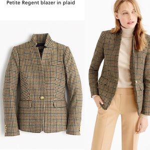 🚨BUY NOW🚨 J CREW Regent Houndstooth Plaid Blazer